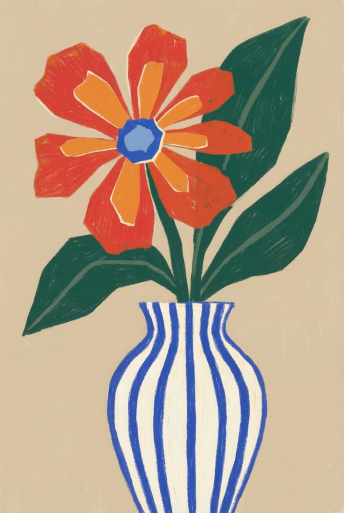 Vibrant Floral Arrangement by Melloi Art Prints — canvas wall art