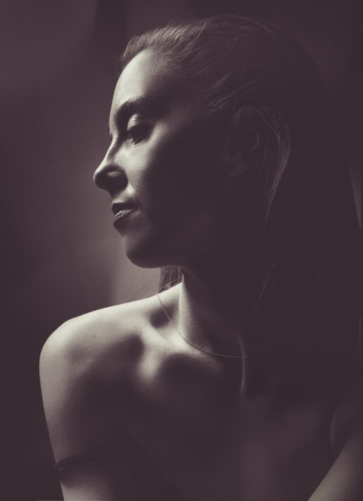 Dramatic Side Profile by Sharon Levy — canvas wall art