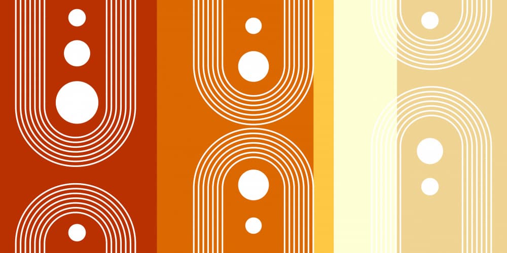 Warm Geometric Arches by Sue Skellern — canvas wall art