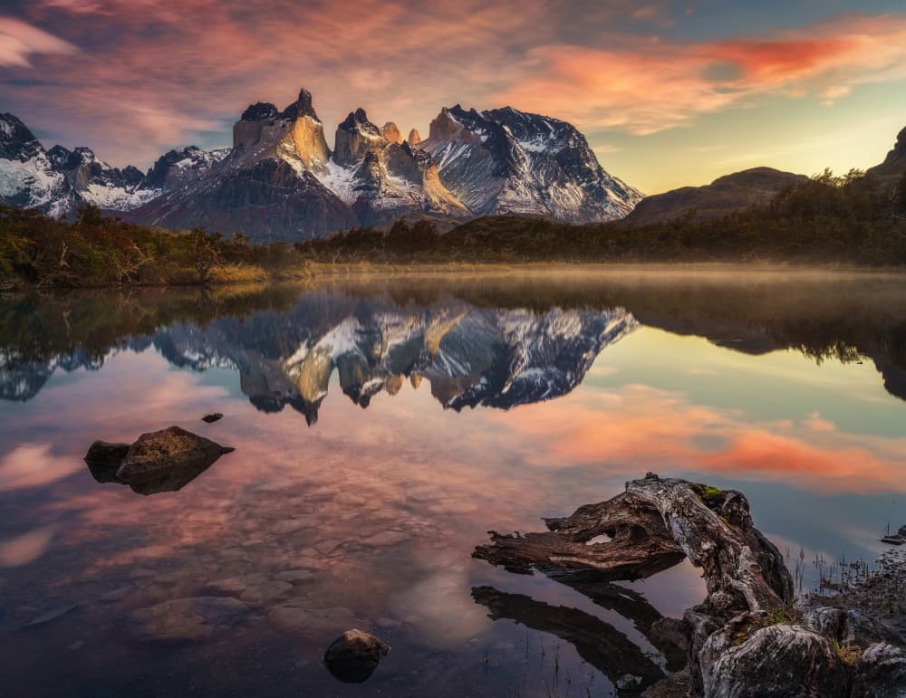 Sunrise Mountain Reflection by Antoni Figueras — canvas wall art