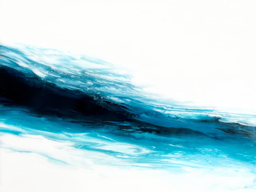 Deep Blue Flow by Alyson Storms — canvas wall art