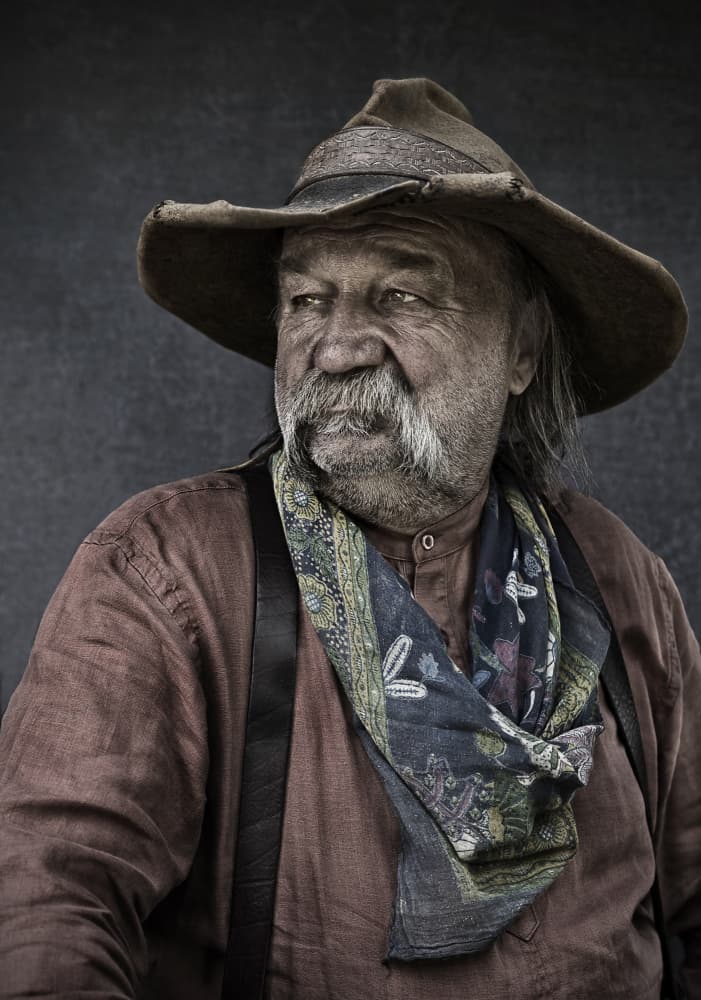 Grizzled Western Character by Jan Scheunders — canvas wall art