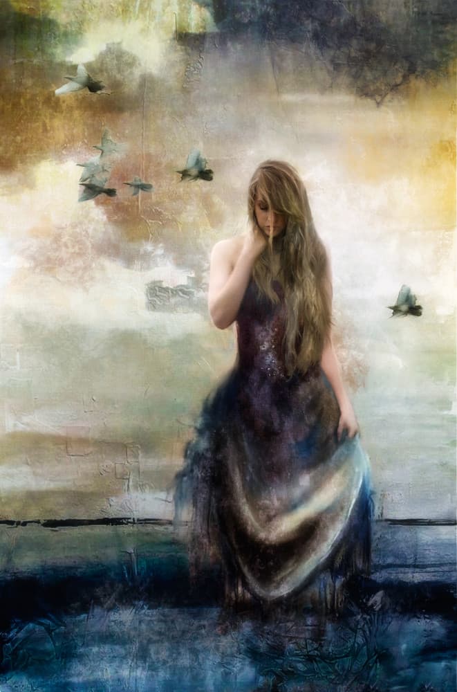 ‘…time stand still as I gaze in her waters…’ by Charlaine Gerber — canvas wall art