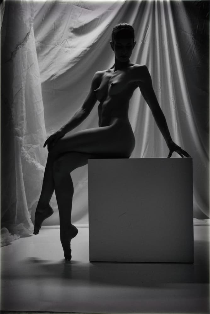 Nude Ballerina Silhouette by Josefina Melo — canvas wall art