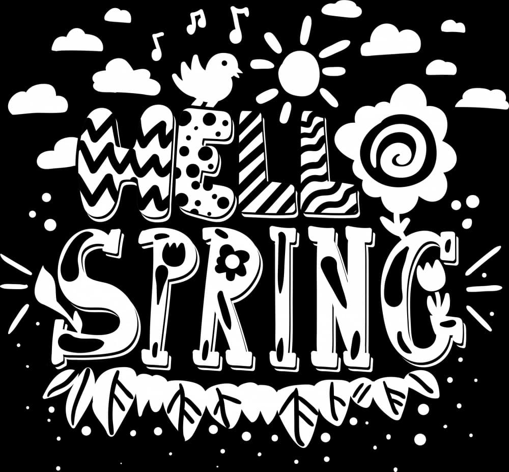 Whimsical Hello Spring by Marika Barsrsind β canvas wall art