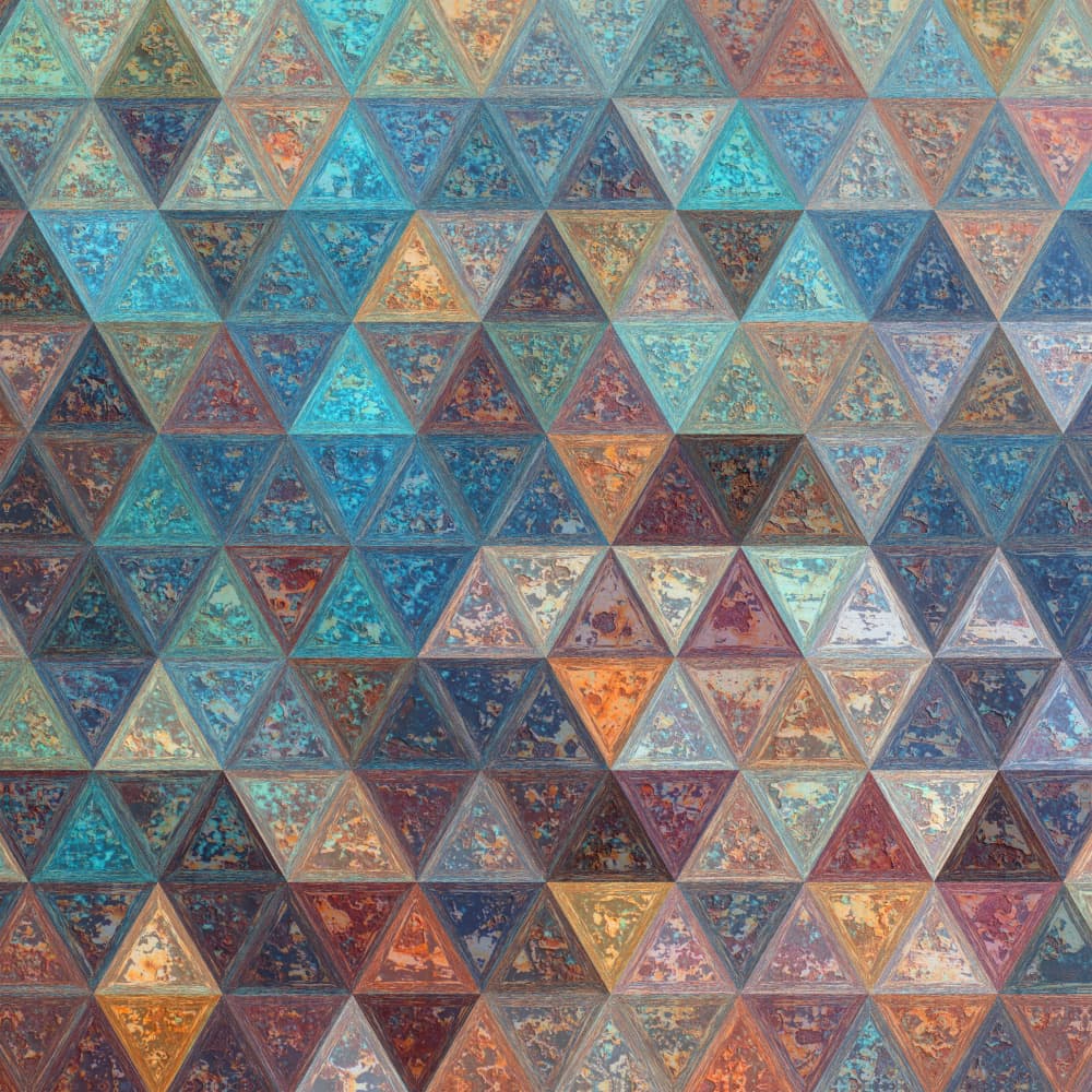 Textured Geometric Triangles by Justyna Jaszke — canvas wall art