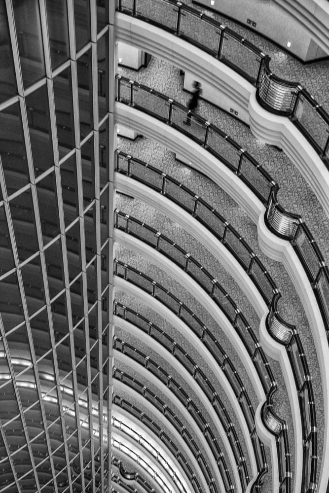 Dynamic Atrium Lines by Stefan Schilbe — canvas wall art