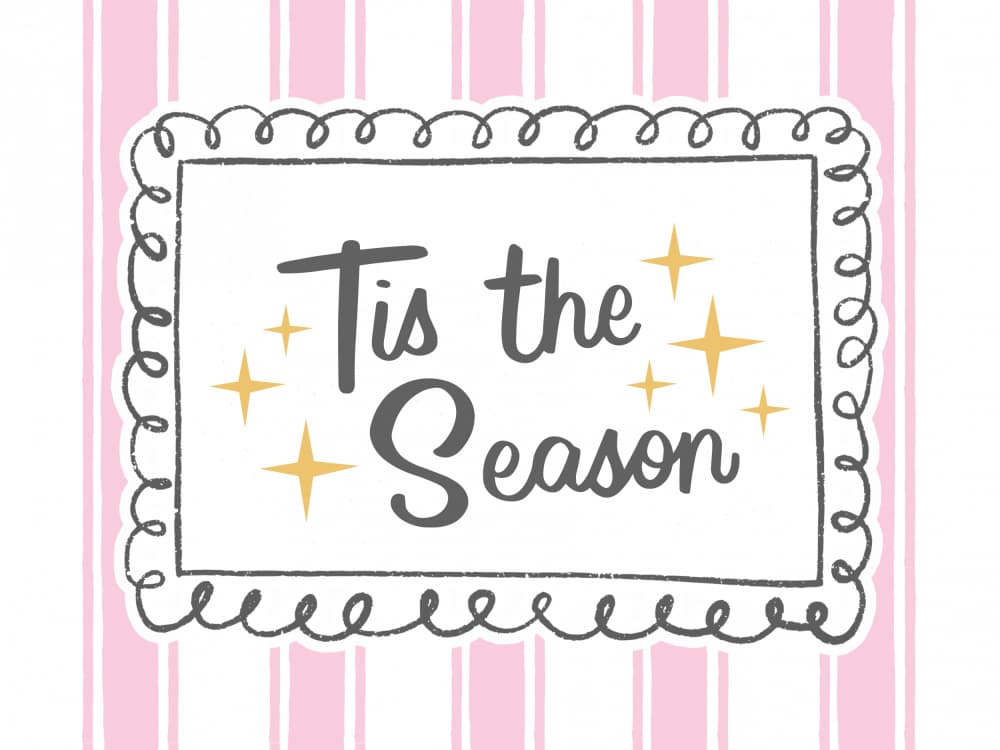 Festive Tis the Season by Jolly and Dash — canvas wall art
