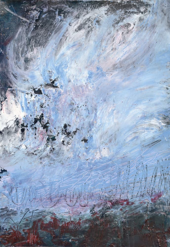 Stormy Abstract Landscape by Deb Chaney — canvas wall art