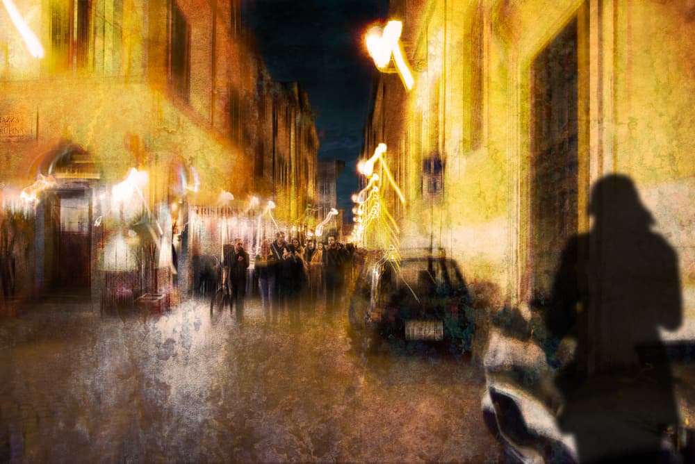 Urban Night Glow by Nicodemo Quaglia — canvas wall art