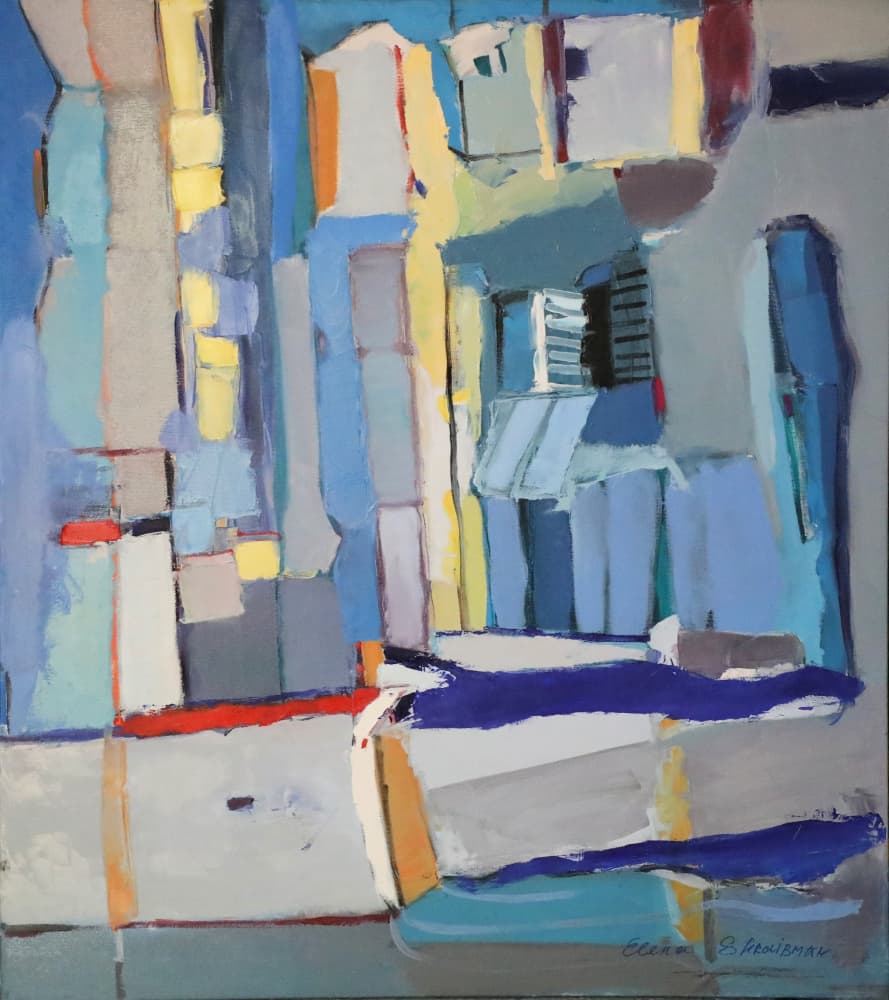 Modern Urban Geometry by Elena Shraibman — canvas wall art