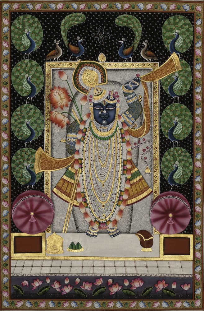 Lord Krishna with Peacocks by IMAGINEERS STUDIO — canvas wall art