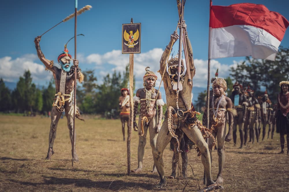 Indonesian Tribal Ceremony by HIRAK BHATTACHARJEE — canvas wall art