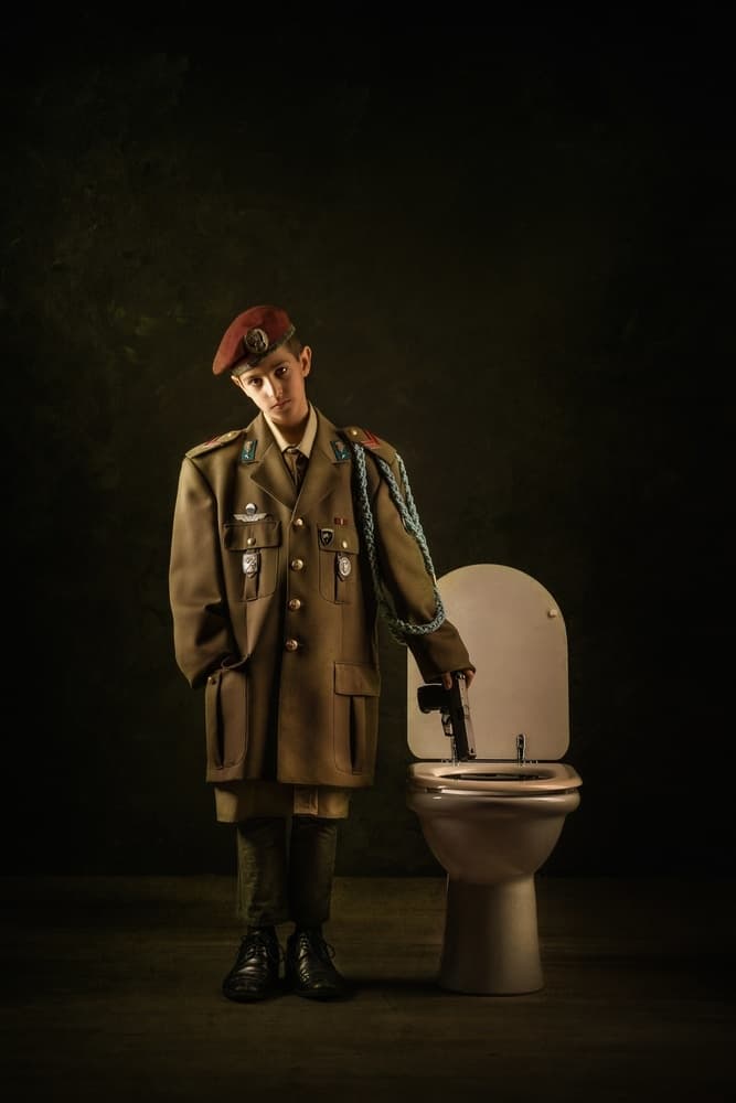 Young Soldier's Reflection by Domenico Petrocca — canvas wall art