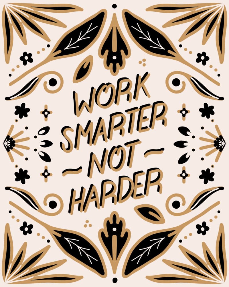 Work Smarter Not Harder by Anis Illustration — canvas wall art