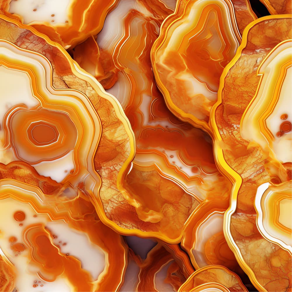 Orange Agate Layers by Bilge Paksoylu — canvas wall art