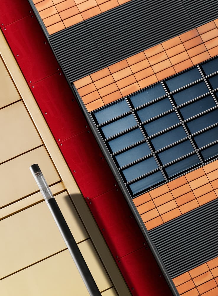 Colorful Architectural Design by Tomasz Buczkowski ( Tomush ) — canvas wall art