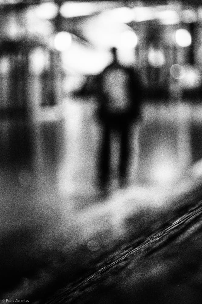 Blurred Solitary Man by Paulo Abrantes — canvas wall art