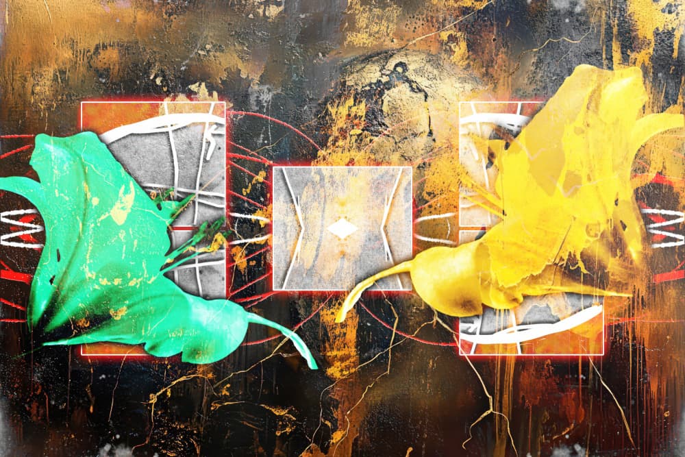 Vibrant Organic Shapes by Rafal Kulik — canvas wall art