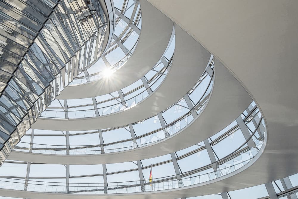 Reichstag Dome Sunlight by Michael Eßig — canvas wall art