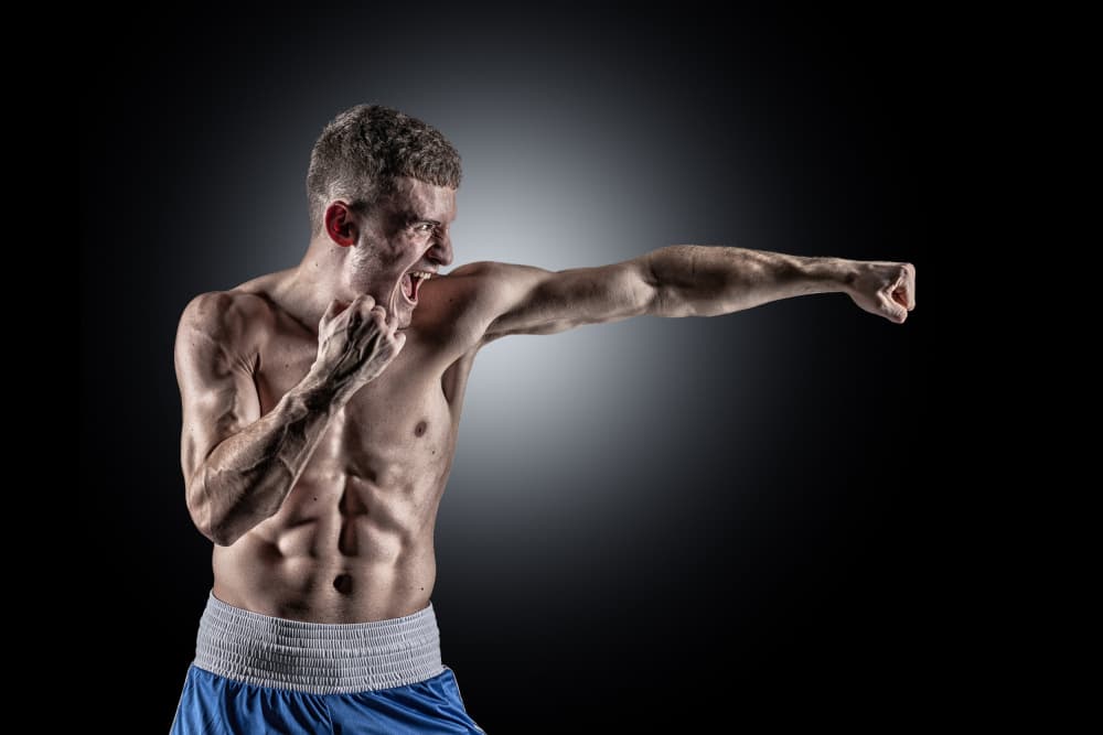 Intense Boxer Punch by Marcel Egger — canvas wall art