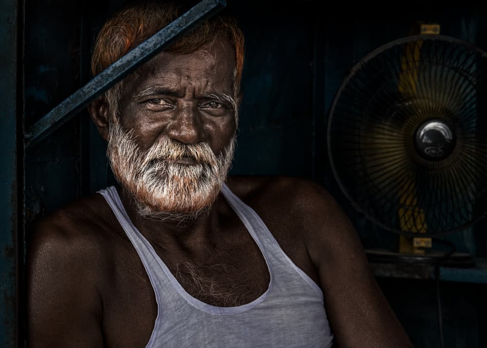 Weathered Man Smiling by Joxe Inazio Kuesta Garmendia — canvas wall art