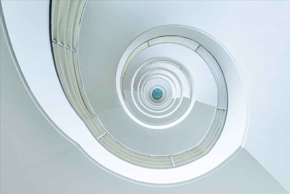 Infinite White Spiral by fotomarion — canvas wall art
