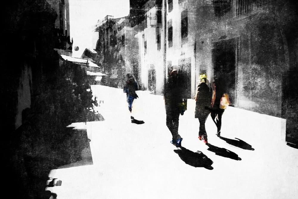 Urban Shadows and Light by Nicodemo Quaglia — canvas wall art