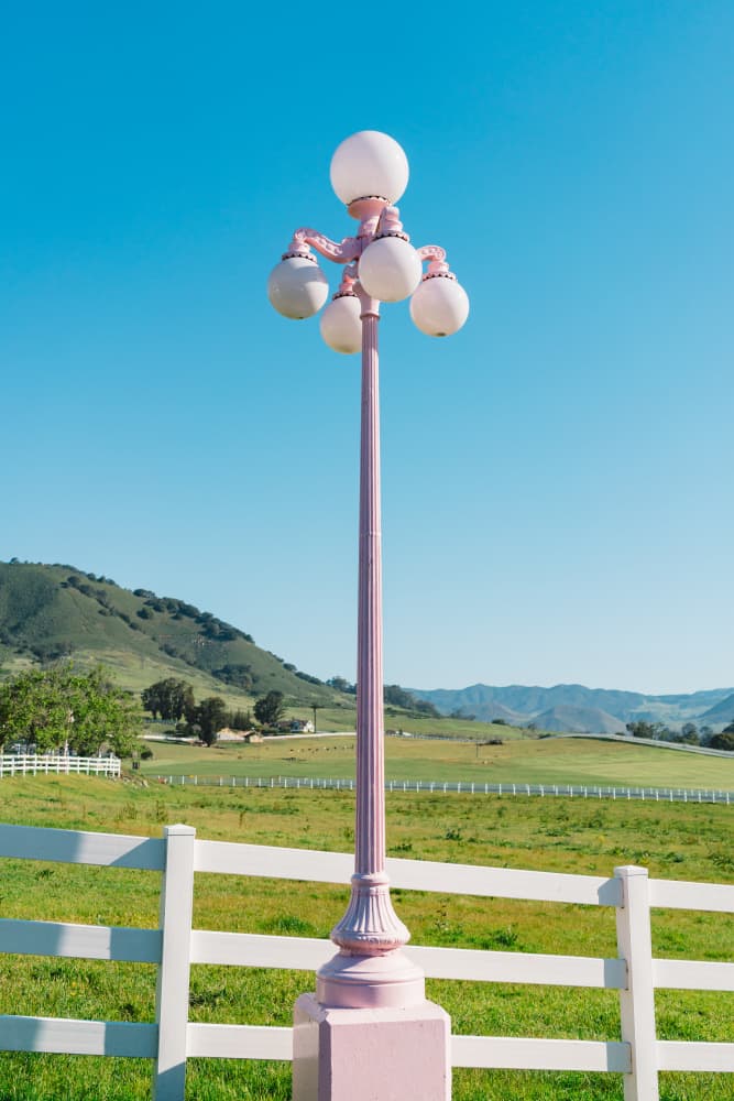 Whimsical Pink Lamppost by Bethany Young — canvas wall art