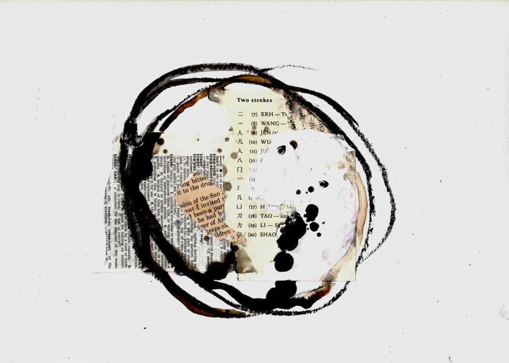Abstract Ink Circles by Deb Chaney — canvas wall art