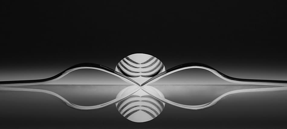 Monochrome Spoon Symmetry by Wieteke de Kogel — canvas wall art