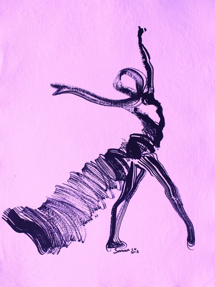 Graceful Purple Dancer by Santhosh ch — canvas wall art