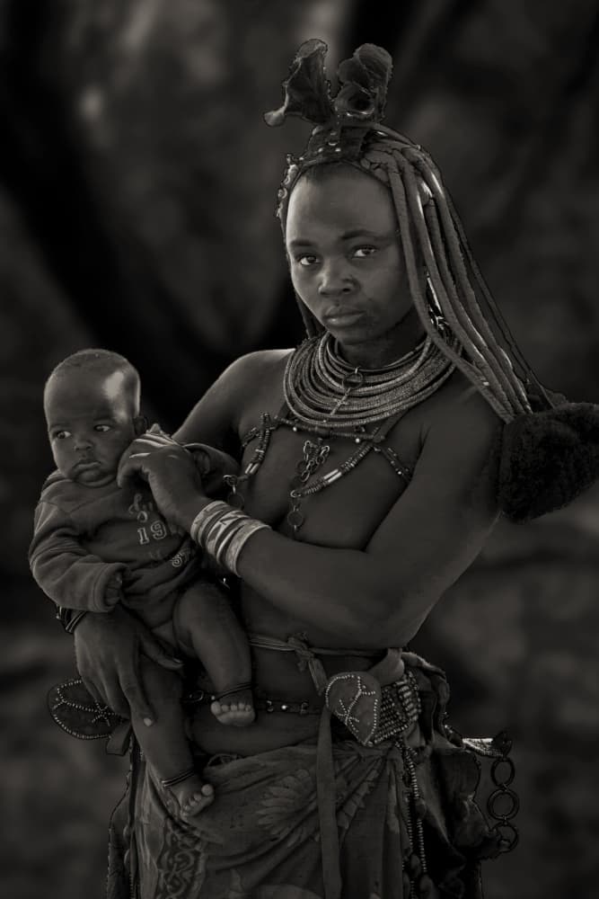 Himba Mother and Child by Jan Donckers — canvas wall art