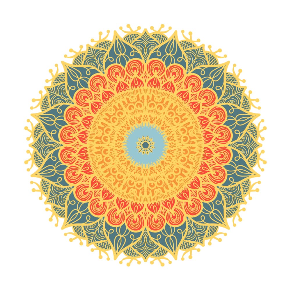 Vibrant Mandala Pattern by Marika Barsrsind β canvas wall art