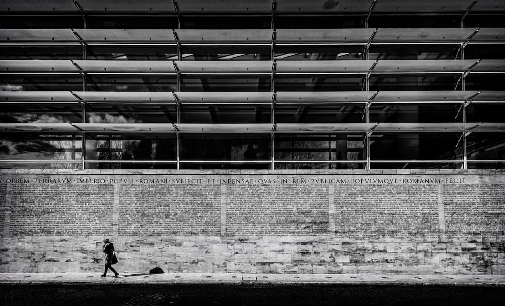 Urban Walk Ancient Script by Ömer Ates Kızıltug — canvas wall art