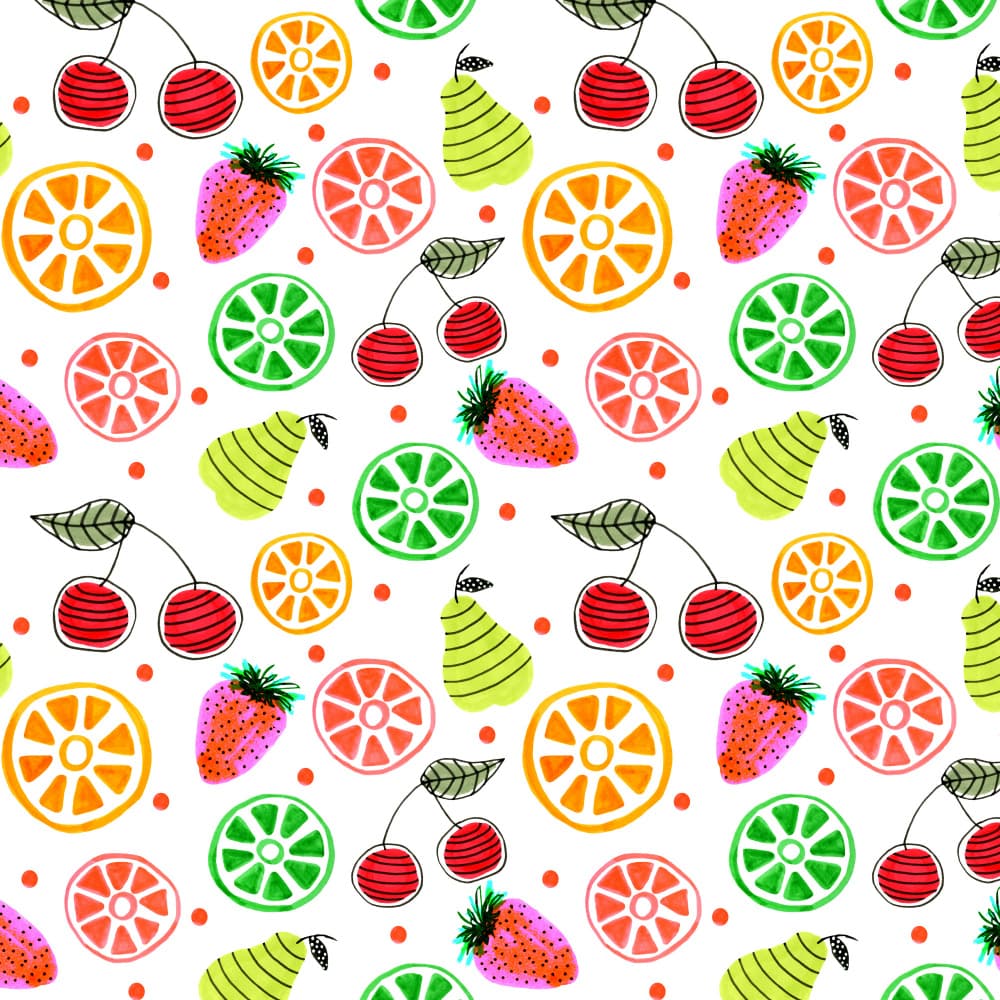 Vibrant Summer Fruits by Michele Channell — canvas wall art