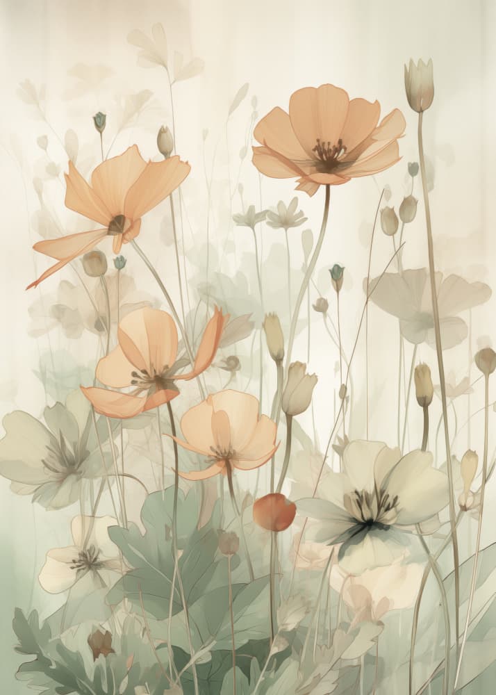 Ethereal Poppy Garden by Andreas Magnusson — canvas wall art