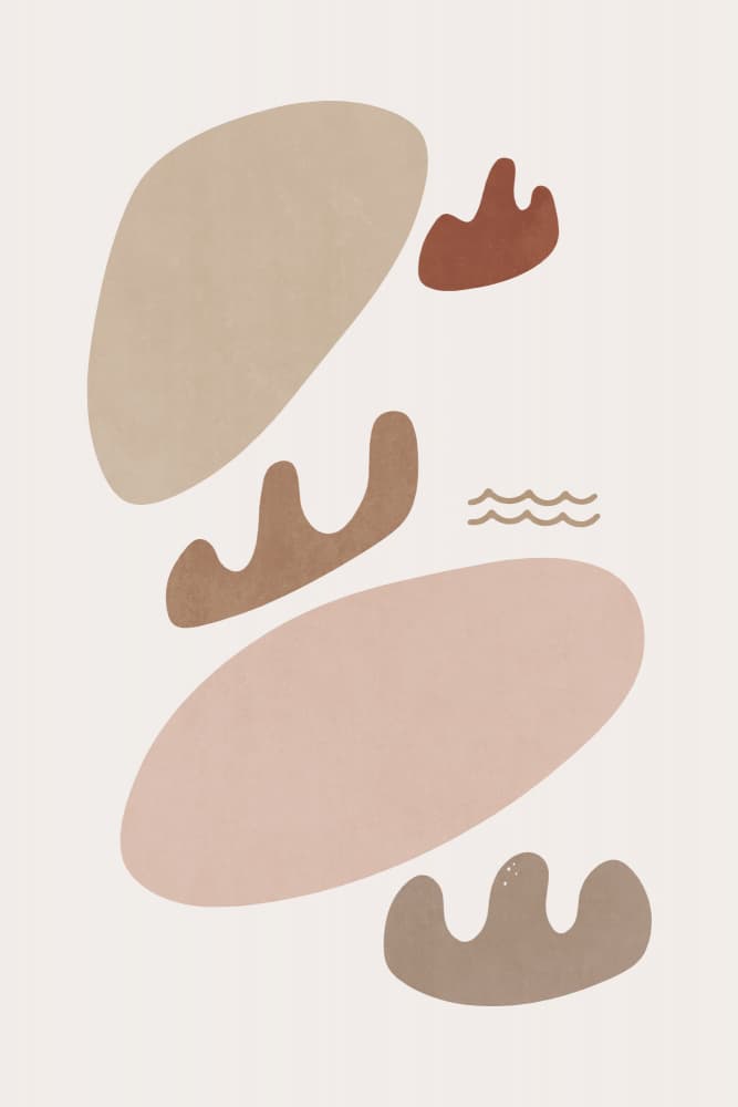 Muted Abstract Forms by amini54 — canvas wall art