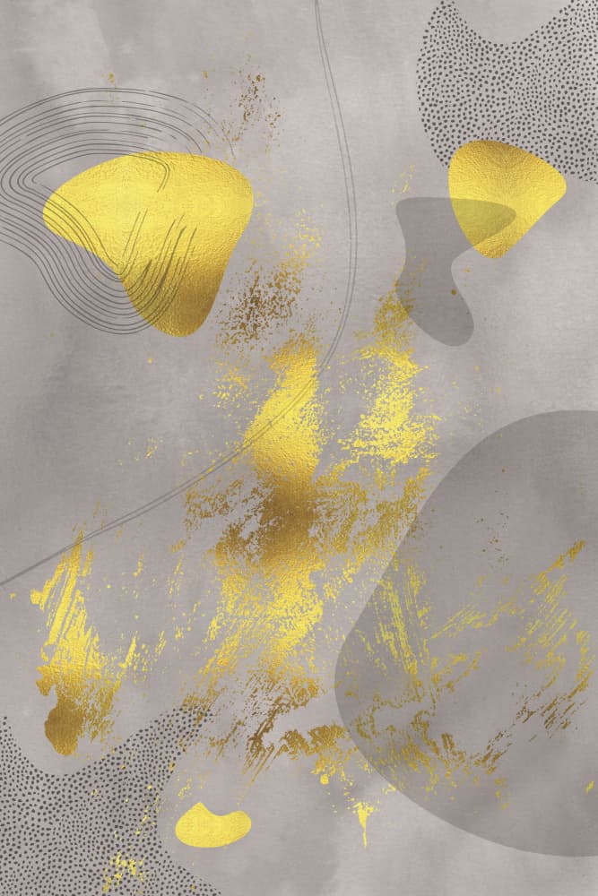 Golden Abstract Flow by Melanie Viola — canvas wall art
