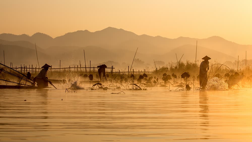 Golden Hour Fishermen by Gunarto Song — canvas wall art