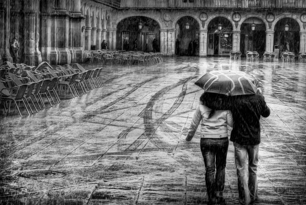 Rainy Day Romance by Jose C. Lobato — canvas wall art