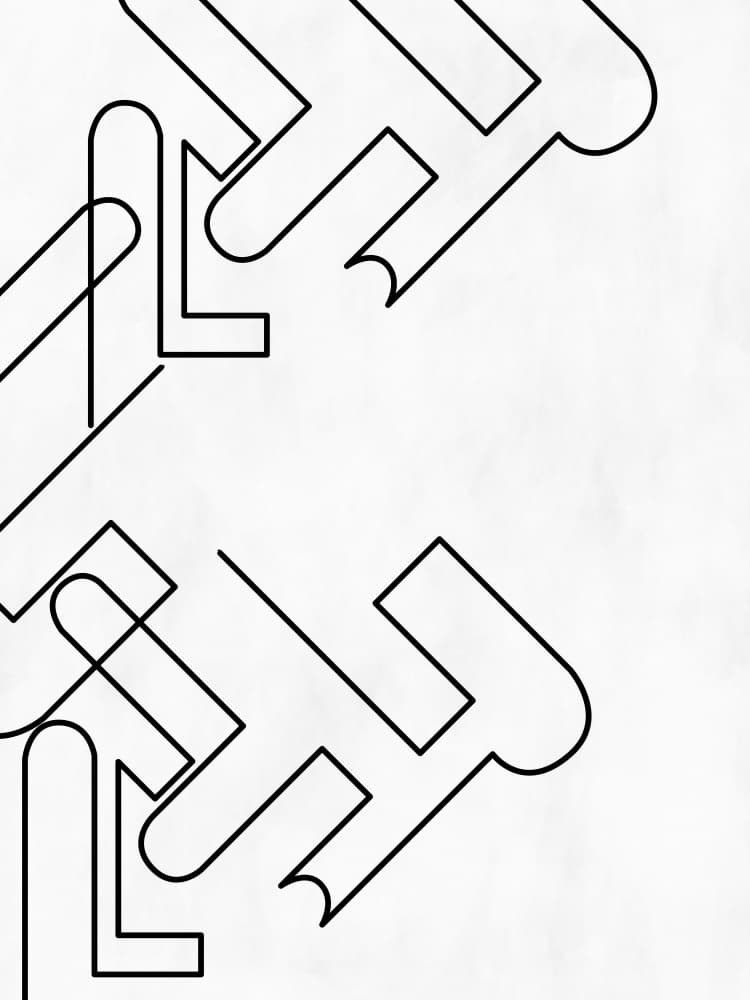 Abstract Geometric Lines by Elena Ristova — canvas wall art