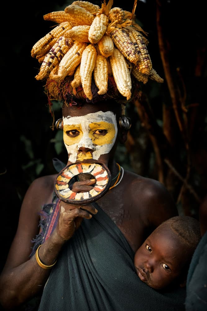 African Mother Corn Headdress by Trevor Cole — canvas wall art
