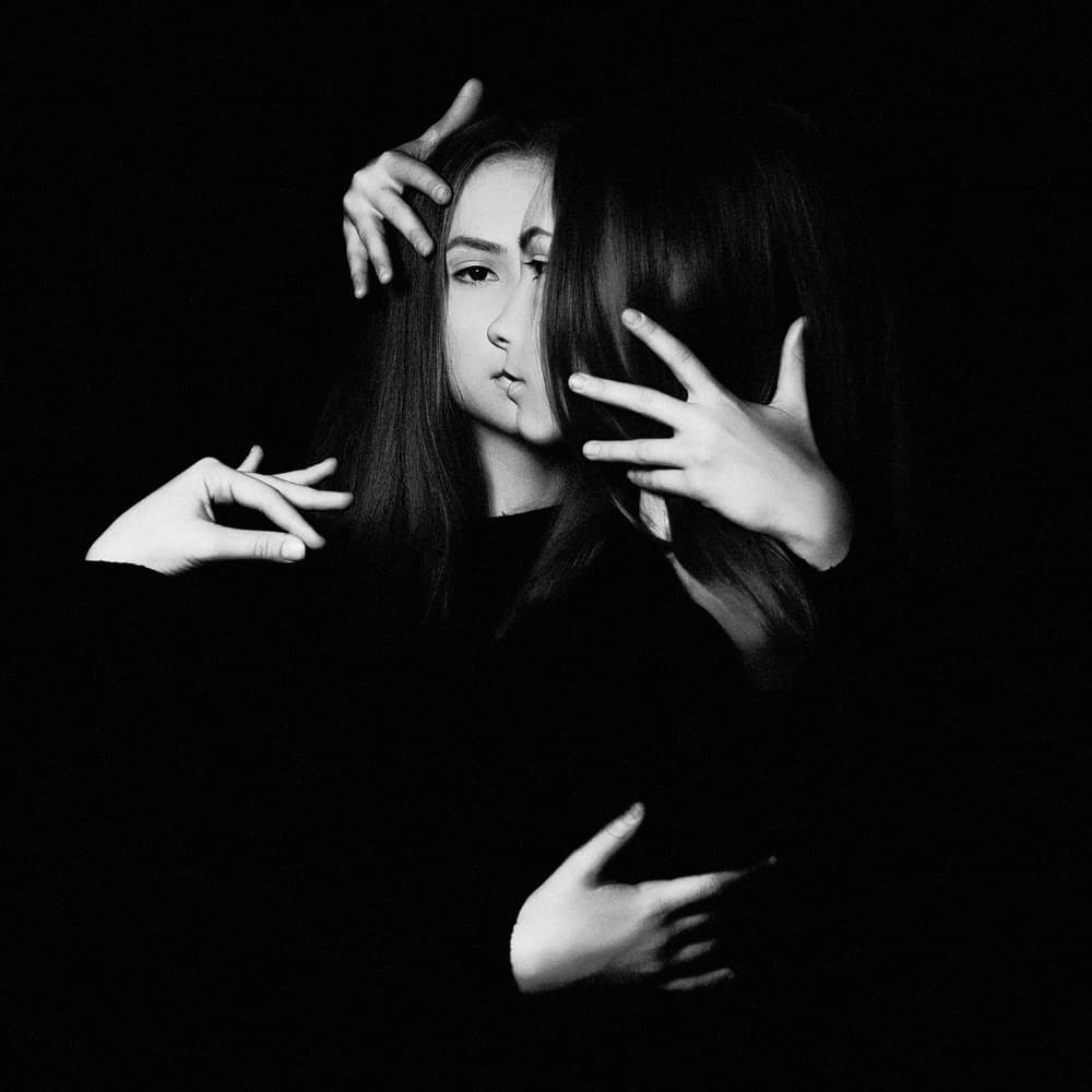 Mysterious Hands Portrait by Ruslan Bolgov — canvas wall art