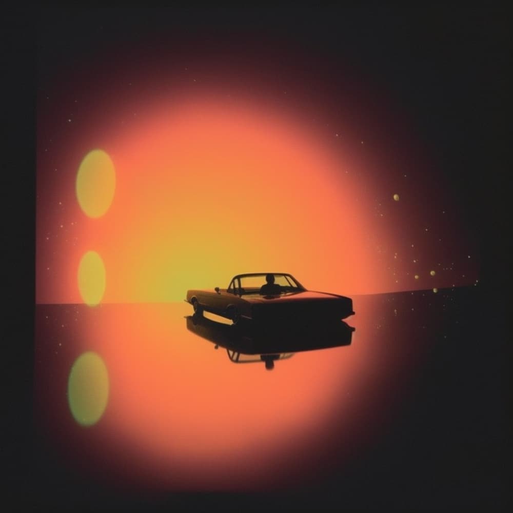 Classic Car Cosmic Sunset by Samantha Hearn — canvas wall art