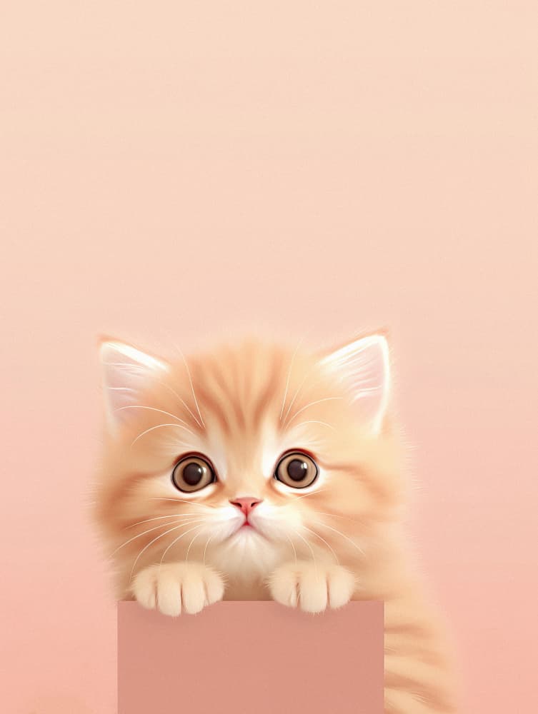 Adorable Fluffy Kitten by Bilge Paksoylu — canvas wall art