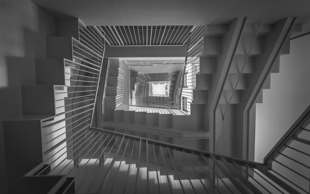 Spiral Staircase Geometry by Jimmy Yang — canvas wall art