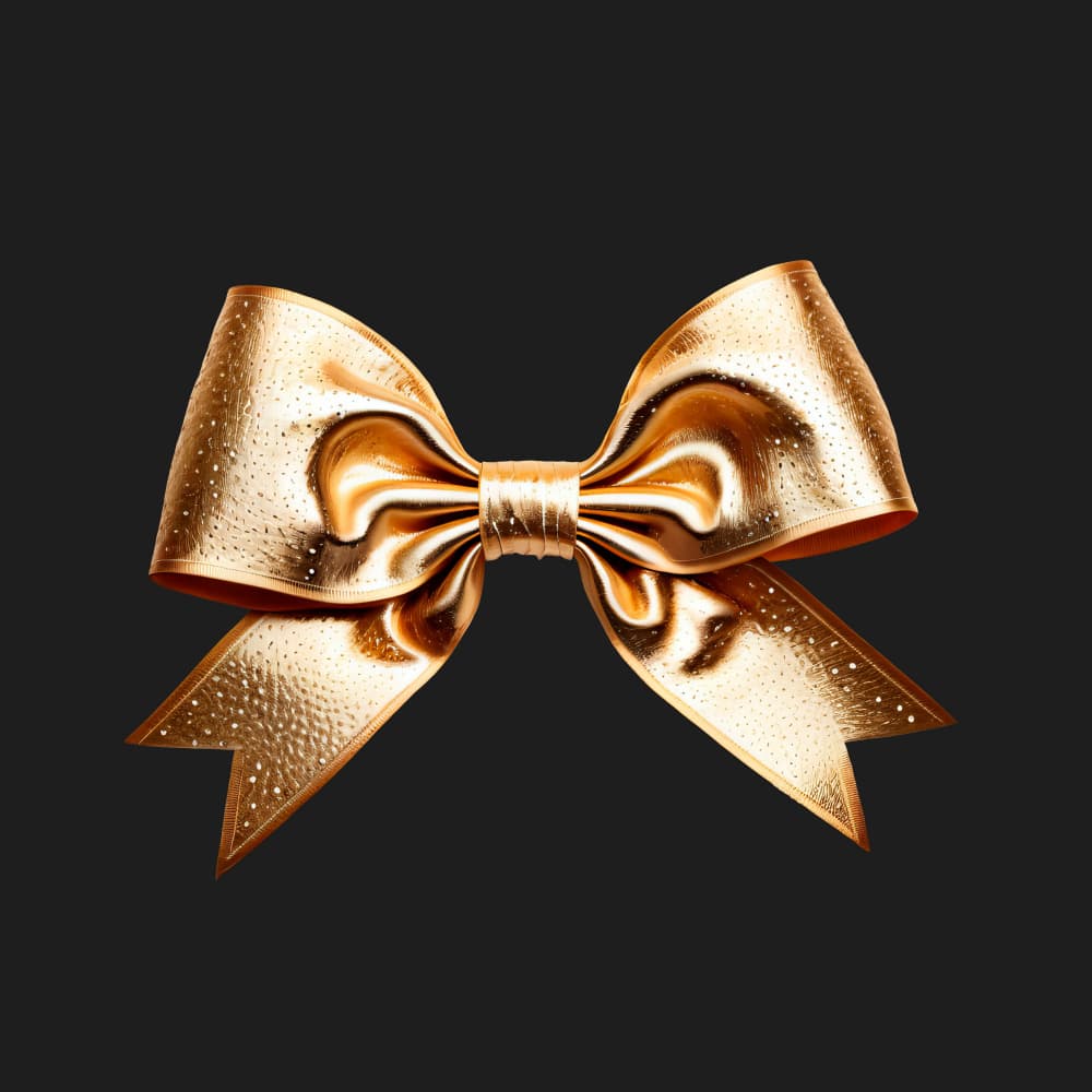 Golden Gift Bow by Marika Barsrsind β canvas wall art
