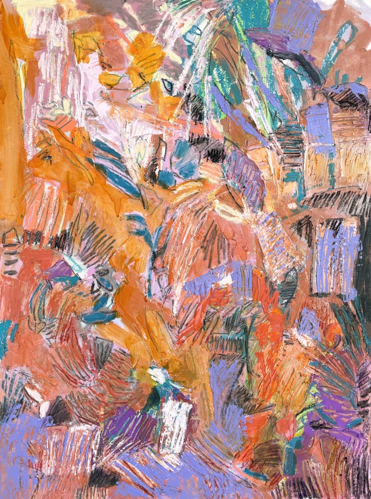 Vibrant Abstract Forms by Dorothy Fagan — canvas wall art