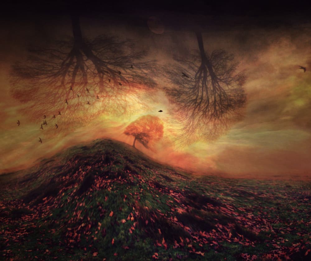 Surreal Autumn Landscape by Robert Fabrowski — canvas wall art